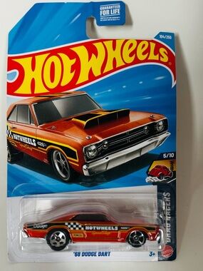 Hot Wheels '68 Dodge Dart Die-Cast Toy Car - Orange/Red